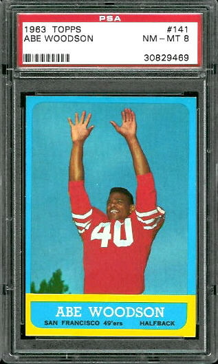 Abe Woodson - 1963 Topps #141 - PSA 8