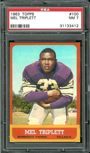 Mel Triplett - 1963 Topps #100 - PSA 7