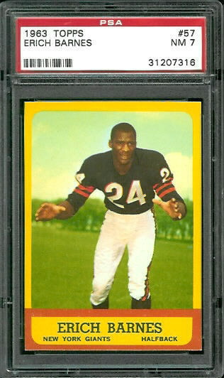Erich Barnes - 1963 Topps #57 - PSA 7