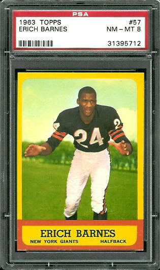 Erich Barnes - 1963 Topps #57 - PSA 8