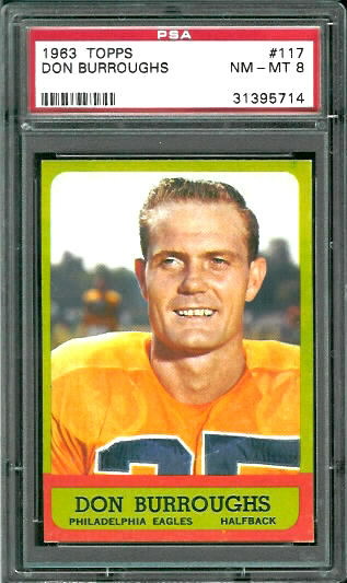 Don Burroughs - 1963 Topps #117 - PSA 8
