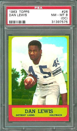 Dan Lewis - 1963 Topps #26 - PSA 8 oc