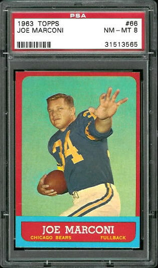 Joe Marconi - 1963 Topps #66 - PSA 8