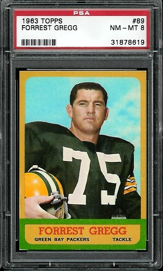 Forrest Gregg - 1963 Topps #89 - PSA 8