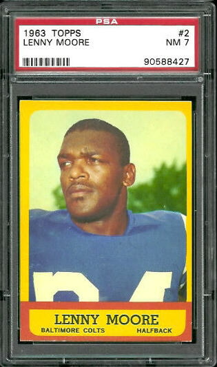 1963 Topps #2 - Lenny Moore - PSA 7