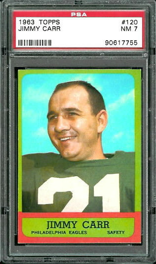 Jimmy Carr - 1963 Topps #120 - PSA 7