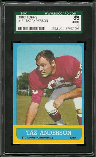 Taz Anderson - 1963 Topps #151 - SGC 88