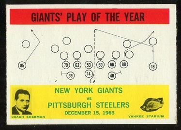 1964 Philadelphia #126 - Giants Play of the Year - nm