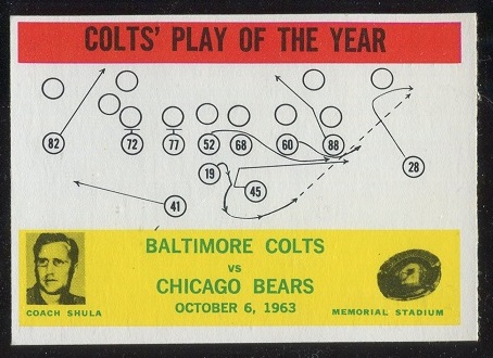 1964 Philadelphia #14 - Colts Play of the Year - nm oc