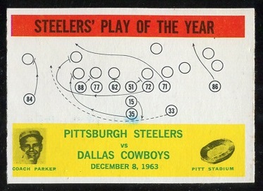 1964 Philadelphia #154 - Steelers Play of the Year - exmt