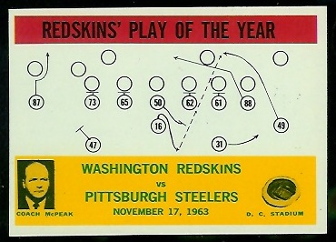 Redskins Play of the Year - 1964 Philadelphia #196 - nm