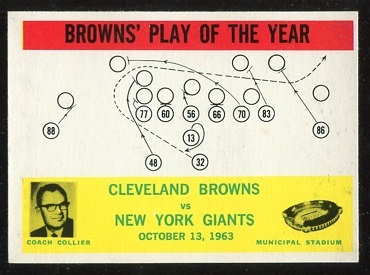 Browns Play of the Year - Blanton Collier - 1964 Philadelphia #42 - nm-mt oc