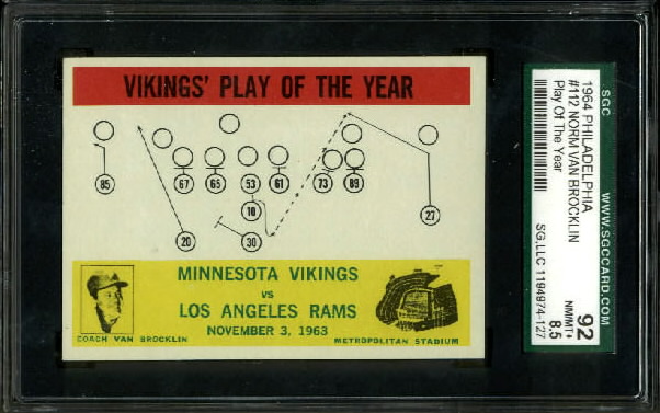 Vikings Play of the Year - 1964 Philadelphia #112 - SGC 92