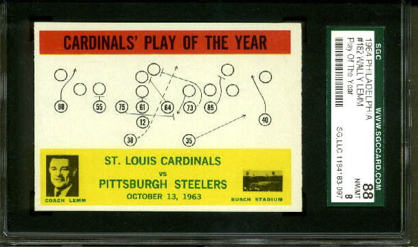 Cardinals Play of the Year - 1964 Philadelphia #182 - SGC 88