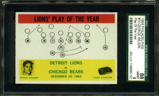 Lions Play of the Year - 1964 Philadelphia #70 - SGC 88