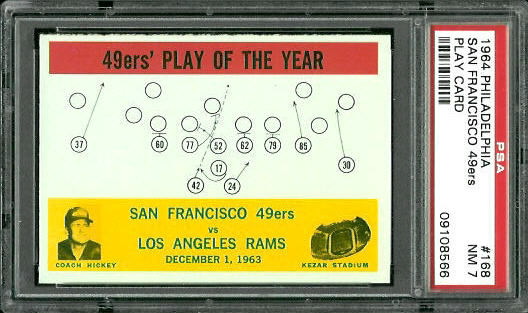 49ers Play of the Year - 1964 Philadelphia #168 - PSA 7