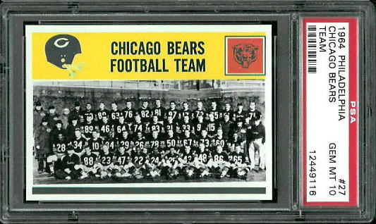 1964 Philadelphia #27 - Bears Team - PSA 10