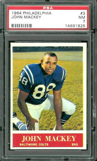 John Mackey - 1964 Philadelphia #3 - PSA 7