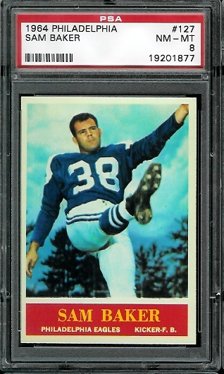 Sam Baker - 1964 Philadelphia #127 - PSA 8