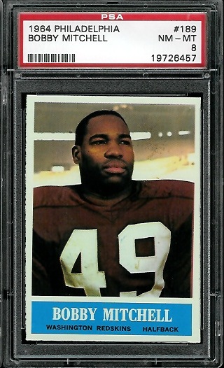 Bobby Mitchell - 1964 Philadelphia #189 - PSA 8