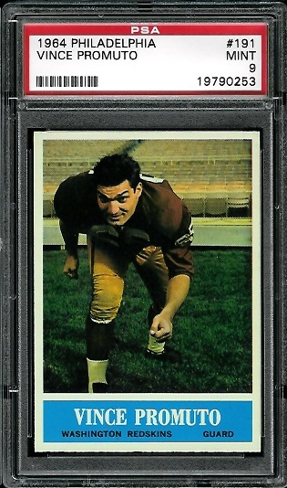 Vince Promuto - 1964 Philadelphia #191 - PSA 9
