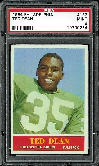Ted Dean - 1964 Philadelphia #132 - PSA 9