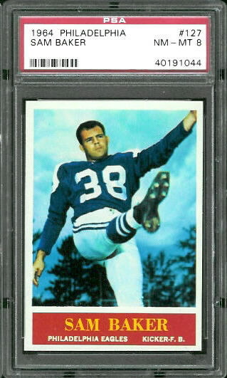 Sam Baker - 1964 Philadelphia #127 - PSA 8