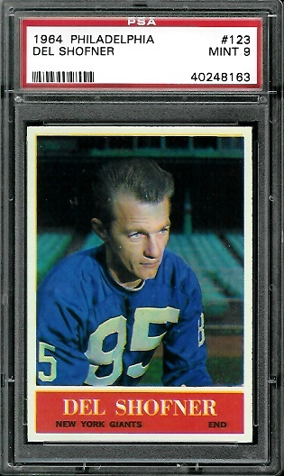 Del Shofner - 1964 Philadelphia #123 - PSA 9