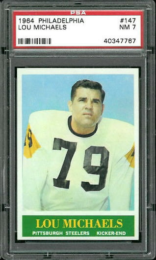 Lou Michaels - 1964 Philadelphia #147 - PSA 7