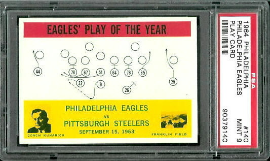 Eagles Play of the Year - 1964 Philadelphia #140 - PSA 9
