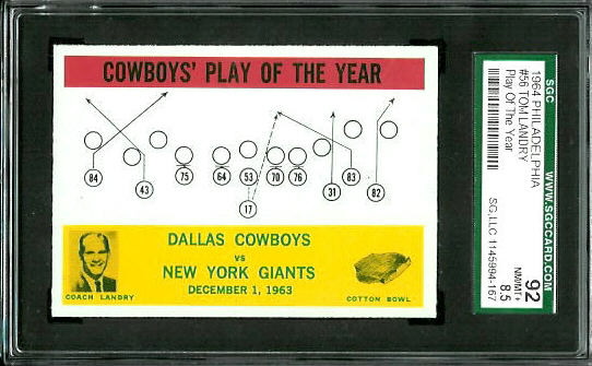Cowboys Play of the Year - 1964 Philadelphia #56 - SGC 92