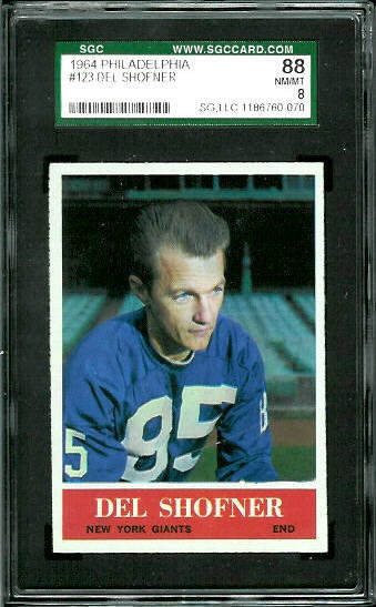Del Shofner - 1964 Philadelphia #123 - SGC 88