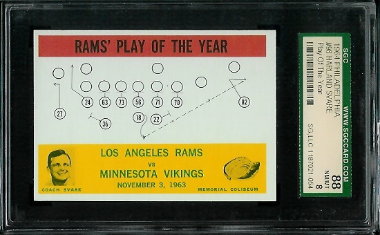 Rams Play of the Year - 1964 Philadelphia #98 - SGC 88