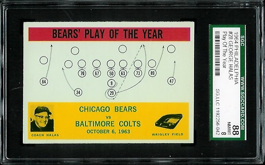 Bears Play of the Year - 1964 Philadelphia #28 - SGC 88