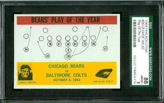 Bears Play of the Year - George Halas - 1964 Philadelphia #28 - SGC 88