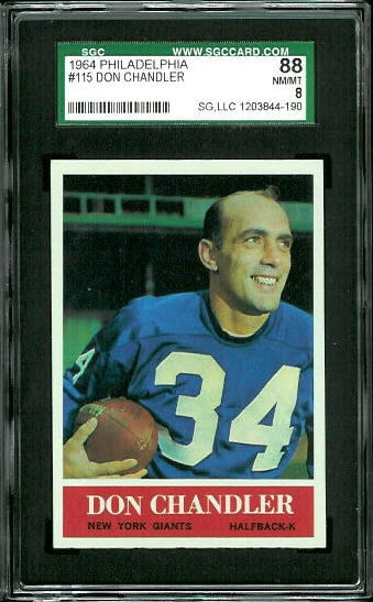 Don Chandler - 1964 Philadelphia #115 - SGC 88