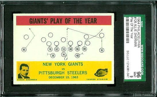 Giants Play of the Year - 1964 Philadelphia #126 - SGC 96