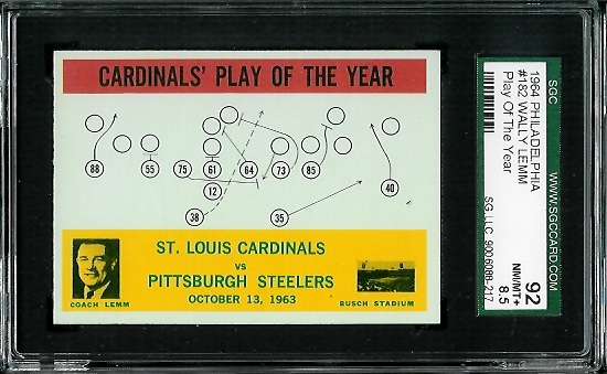 Cardinals Play of the Year - 1964 Philadelphia #182 - SGC 92