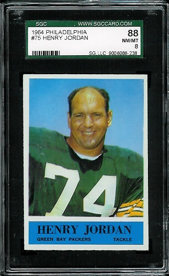 Henry Jordan - 1964 Philadelphia #75 - SGC 88