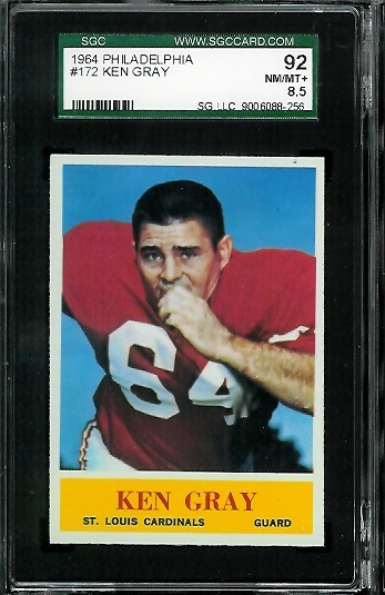 Ken Gray - 1964 Philadelphia #172 - SGC 92