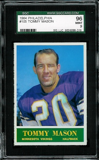 Tommy Mason - 1964 Philadelphia #105 - SGC 96