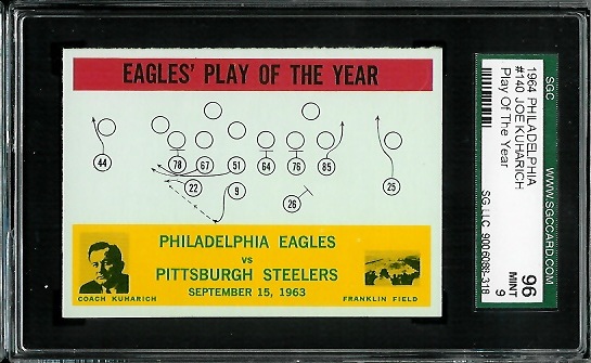 Eagles Play of the Year - 1964 Philadelphia #140 - SGC 96