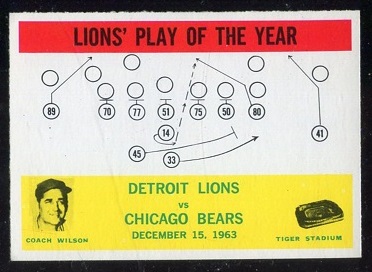 1964 Philadelphia #70 - Lions Play of the Year - nm