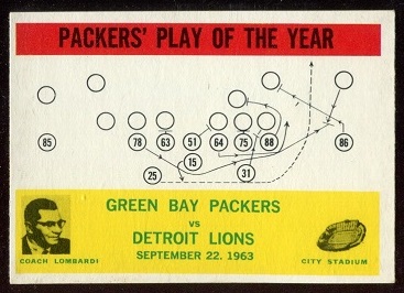 Packers Play of the Year - Vince Lombardi - 1964 Philadelphia #84 - nm-mt oc