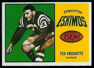 1964 Topps CFL #26 - Ted Frechette - exmt