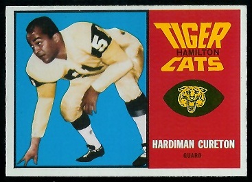 1964 Topps CFL #36 - Hardiman Cureton - exmt