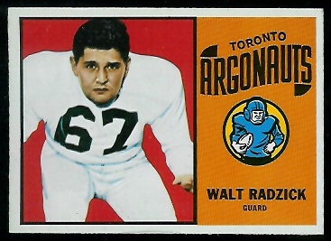 1964 Topps CFL #76 - Walt Radzick - nm+