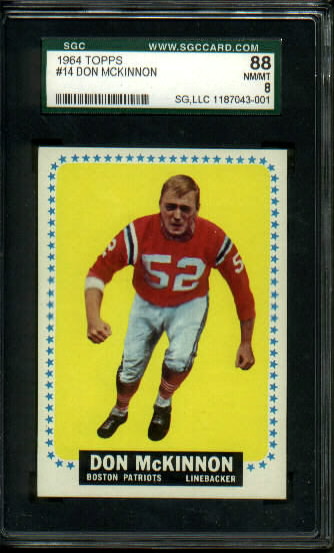 Don McKinnon - 1964 Topps #14 - SGC 88