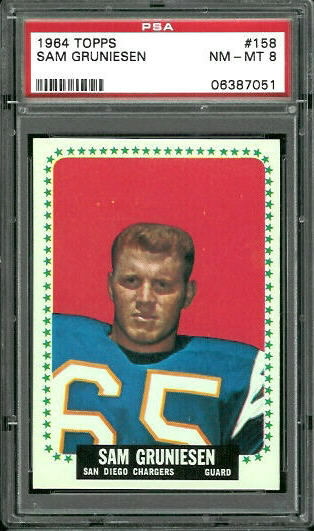 Sam Gruneisen - 1964 Topps #158 - PSA 8
