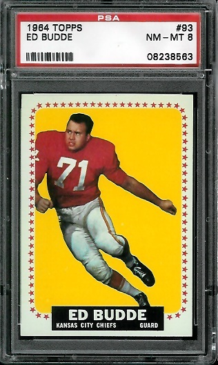 Ed Budde - 1964 Topps #93 - PSA 8
